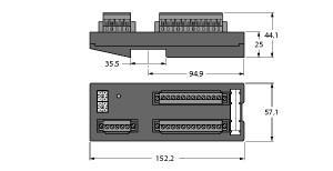 Turck FDN20-16S Compact I/O station for DeviceNet, 16 Digital Inputs, , DeviceNet slave, Removable 5-pin screw-clamp terminal block, for DeviceNet fieldbus connection, Rotary coding switch for setting the DeviceNet™ address, 3 I/O supply groups galvanically isolated from each other, 16 digital inputs, 24 VDC, PNP, Protection class IP20