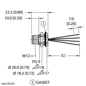 ERSBG-A4.400.2-2 Part Image. Manufactured by Turck.