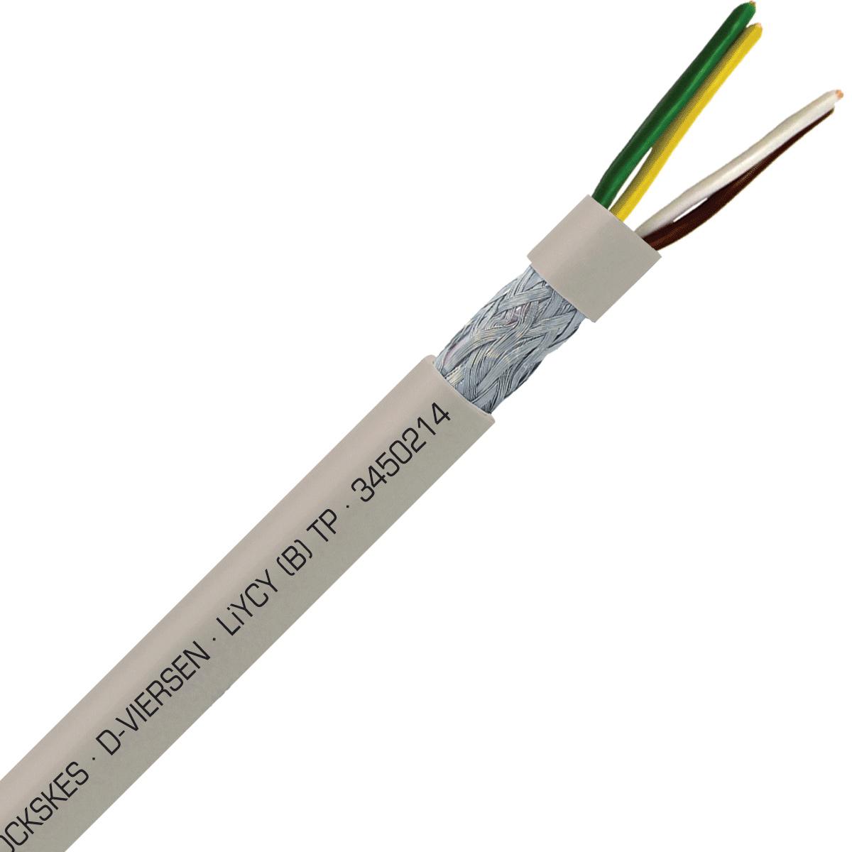 SAB 3450214 LiYCY (B) TP - 26 AWG/2pr, shielded multi-paired signal and control PVC cable with DIN color code