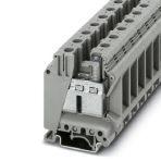 Phoenix Contact 3008009 Feed-through terminal block, with Allen screws, nom. voltage: 1000 V, nominal current: 150 A, connection method: Screw connection, number of connections: 2, cross section: 0.75 mm² - 50 mm², AWG: 18 - 1/0, width: 15.1 mm, color: gray, mounting type: NS 32