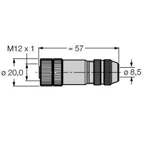 BMWS8151-8.5 Part Image. Manufactured by Turck.