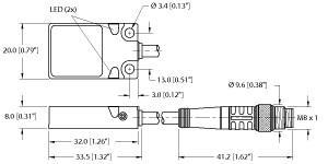 BI8U-Q08-AP6X2-0.2-PSG3M Part Image. Manufactured by Turck.