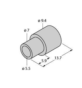 Turck DS-RI-QR14 Accessories, Spacer Sleeve, For Angle Sensors RI-QR14, Minimum order quantity 2 pcs.