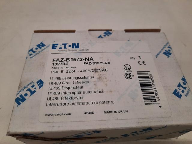 FAZ-B15/2-NA Part Image. Manufactured by Eaton.