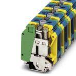 Phoenix Contact 3008054 Installation ground terminal block, PE/N block, consisting of a green-yellow ground terminal and a blue terminal block with screw bridge, Screw connection, cross section: 0.75 mm² - 35 mm², AWG: 18 - 2, width: 30.1 mm, color: green-yellow-blue, mounting t