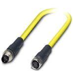 Phoenix Contact 1406271 Sensor/actuator cable, 3-position, PVC, yellow, Plug straight M8, on Socket straight M8, cable length: 1.5 m