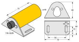 Turck NI30-K40-VP4X-B2141 Inductive Sensor, Rated switching distance 30 mm, Non-flush, Smooth barrel, Ø 40 mm, Plastic, ABS, DC 4-wire, 10…65 VDC, Changeover contact, PNP output, 7/8 male connector, "