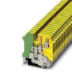 Phoenix Contact 1923076 1-level ground modular terminal block with single-sided double connection, cross section: 0.2 ... 4 mm², AWG: 24 - 12, width: 6.2 mm, color: green-yellow