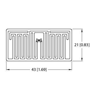 Turck TW860-960-L43-21-P-B38-100PCS UHF Tag, , EEPROM, memory 38 byte, TID serial number: 4 byte, Not for direct mounting on metal