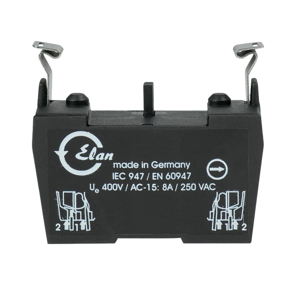 Schmersal EFK033.1 Command and signalling devices; Contact and light terminal blocks (EF/EL); Cage clamps; Mounting flange position 1; 13-14; 23-24 (Contact labelling); Suitable for EMERGENCY-OFF