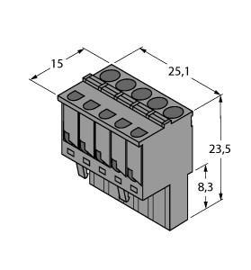 IM-CC-5X2BU/2BK Part Image. Manufactured by Turck.