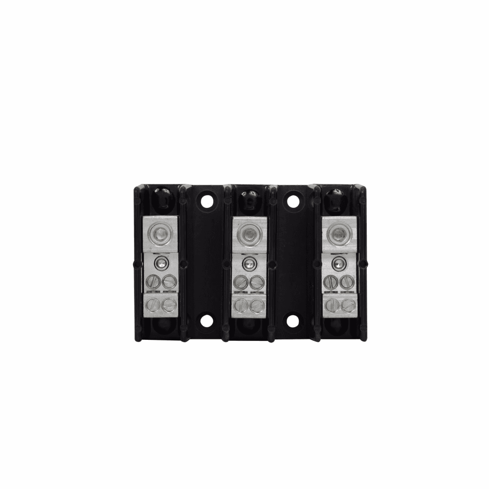 Cooper Bussmann PDB220-3 PDB220-3 Cooper Bussmann - Eaton Bussmann series PDB power distribution block, IP-20 Finger-safe, 600 Vac, 600 Vdc, 175A, Power distribution block, Three-pole, SCCR: 200 kA (12 To 4 AWG), 100 kA (14 To 4 AWG), Panel, Tin-plated aluminum connectors