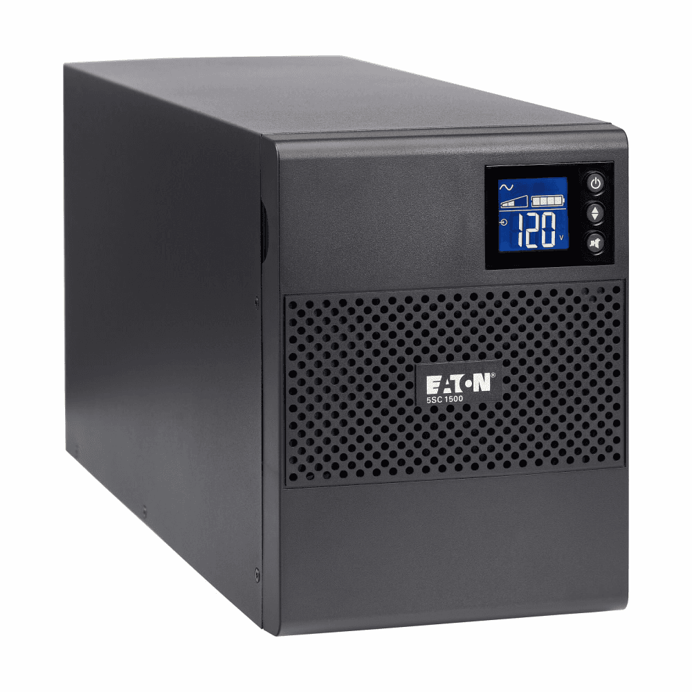 Eaton 5SC1500 5SC1500 Eaton - Not for sale or distribution in Colorado, Vermont or Washington state - Eaton 5SC UPS, 1500 VA, 1080 W, 5-15P input, Outputs: (8) 5-15R, Black