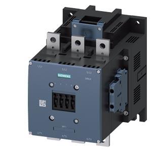 Siemens 3RT1075-6AP36 Power contactor, AC-3 400 A, 200 kW / 400 V AC (50-60 Hz) / DC operation 220-240 V UC Auxiliary contacts 2 NO + 2 NC 3-pole, Size S12 Busbar connections Drive: conventional screw terminal