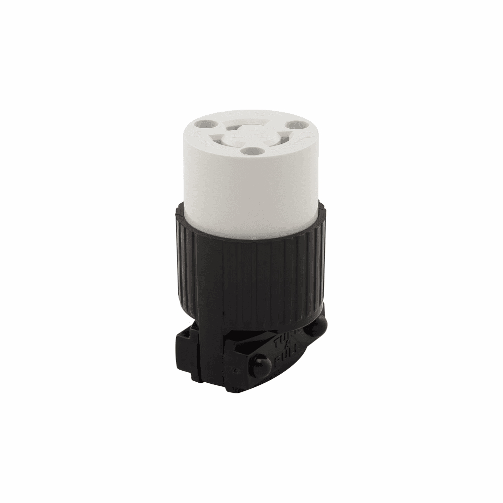 Eaton 4729 4729 Eaton - Eaton safety grip locking connector, #16-12 AWG, 15A, Commercial, 125V, Back wiring, Black, white, L5-15, Two-pole, Three-wire, Santoprene thermoplastic elastomeric, 0.25 to 0.69 in