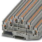Phoenix Contact 3210499 Multi-level terminal block, connection method: Push-in connection, cross section: 0.14 mm² - 4 mm², AWG: 26 - 12, width: 5.2 mm, color: gray, mounting type: NS 35/7,5, NS 35/15