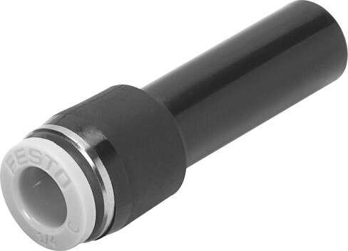 Festo 564813 push-in connector QB-1/4H-1/8-U male thread with external hexagon. Size: Standard, Nominal size: 0,098 ", Assembly position: Any, Design structure: Push/pull principle, Operating pressure complete temperature range: -13,8 - 145 Psi