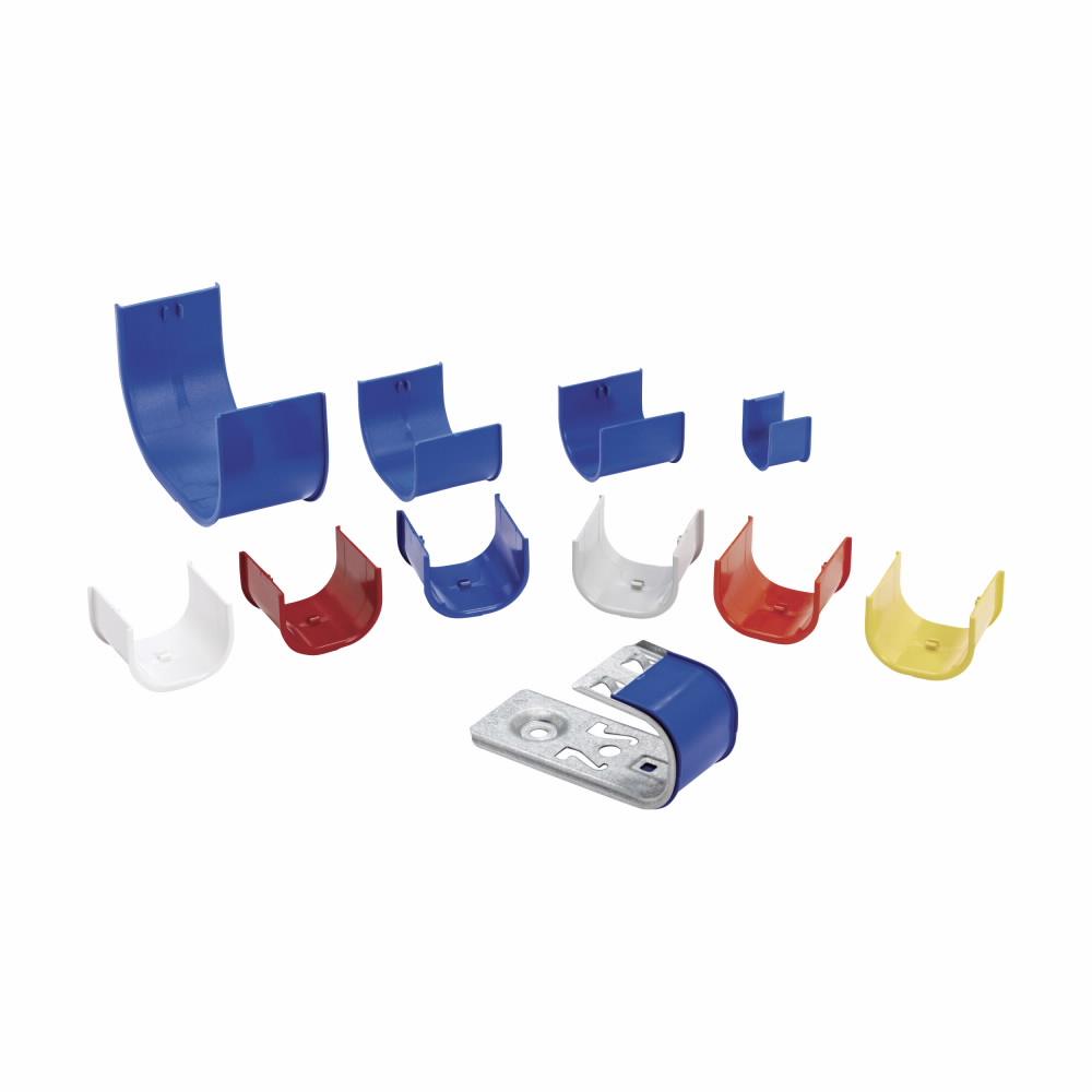 Eaton Corp BCHID-WH32 Eaton B-Line series datacomm and low voltage support fasteners, Color coded for content desination,Easy to designate pathways to prevent crossover, Snapped on j-hook after it is installed, J-hook color id clip, J-hook, 2" Hook, White
