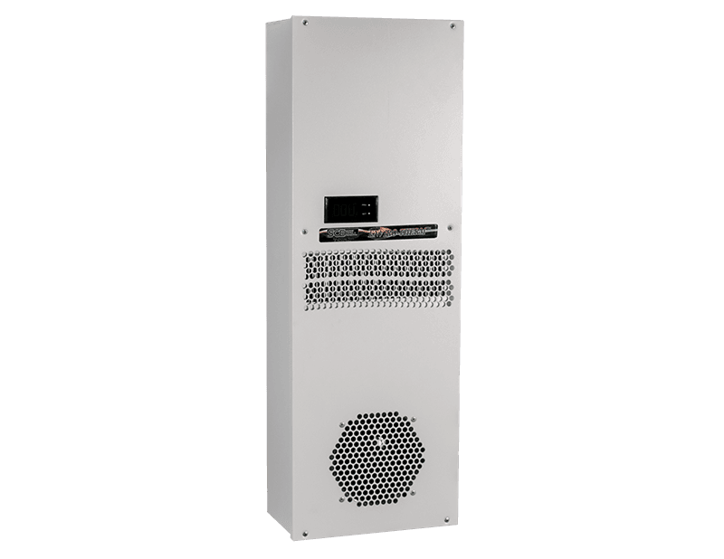 Saginaw Control SCE-HE18W120V Exchanger, Heat, Height:29.66", Width:10.24", Depth:5.95", Powder coated steel Cover RAL 7035 River Texture over Aluzinc coated steel