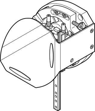 Festo 540239 handling module HSW-16-AS-SD Pick and Place for repositioning parts at an angle of 90°, without drive, with support and shaft, with protective cover. Working stroke: 20 - 35 mm, Size: 16, Max. linear stroke at 90° swivel angle: 175/175 mm, Z stroke: 80 - 
