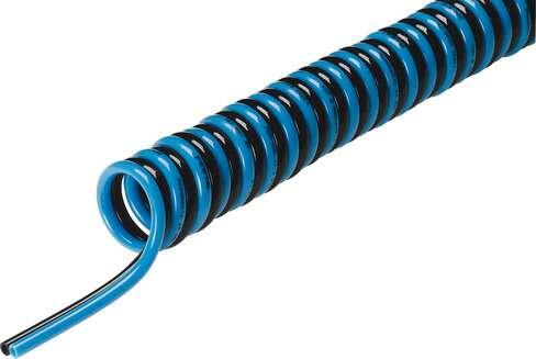 Festo 197624 DUO spiral plastic tubing PUN-8X1,25-S-2-DUO-BS Highly flexible, hydrolysis resistant to a great extent Working length: 2 m, Outside diameter: 8 mm, Block length: 0,648 m, Inside diameter: 5,7 mm, Coil diameter: 60 mm