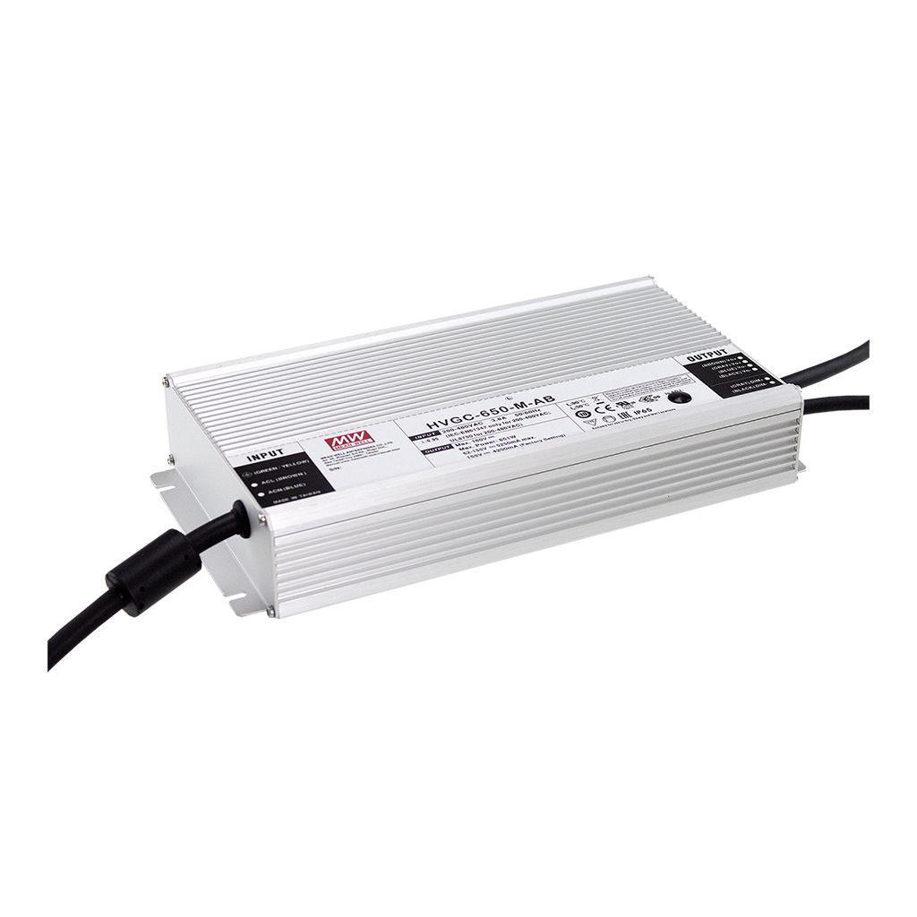 MEAN WELL HVGC-650-U-DA AC-DC Single output LED driver Constant Power Mode with built-in PFC; Output 58Vdc at 14A; IP67; Cable output; Dimming with DALI