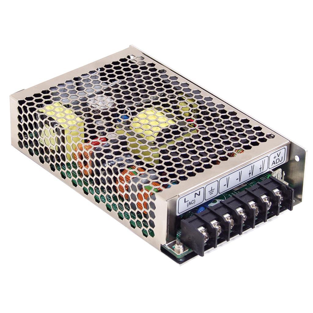 MEAN WELL HRP-150N-12 AC-DC Single output enclosed power supply; Output 12Vdc at 13A; 1U low profile; free air convection; 200% peak load in 5 seconds