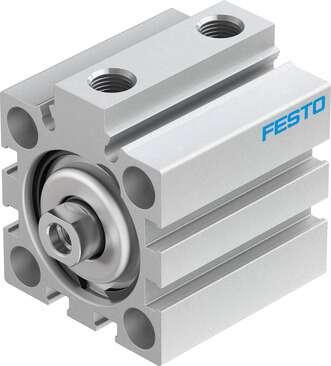 Festo 188206 short-stroke cylinder ADVC-32-15-I-P-A For proximity sensing, piston-rod end with female thread. Stroke: 15 mm, Piston diameter: 32 mm, Based on the standard: (* ISO 6431, * Hole pattern, * VDMA 24562), Cushioning: P: Flexible cushioning rings/plates at b