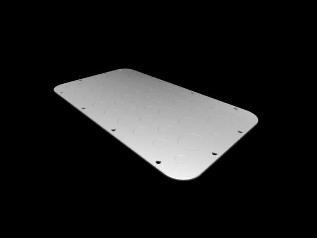 Rittal 2576100 SZ Metal gland plate, for AX, with metric knockouts, WD: 401x221 mm, for gland plates size 6