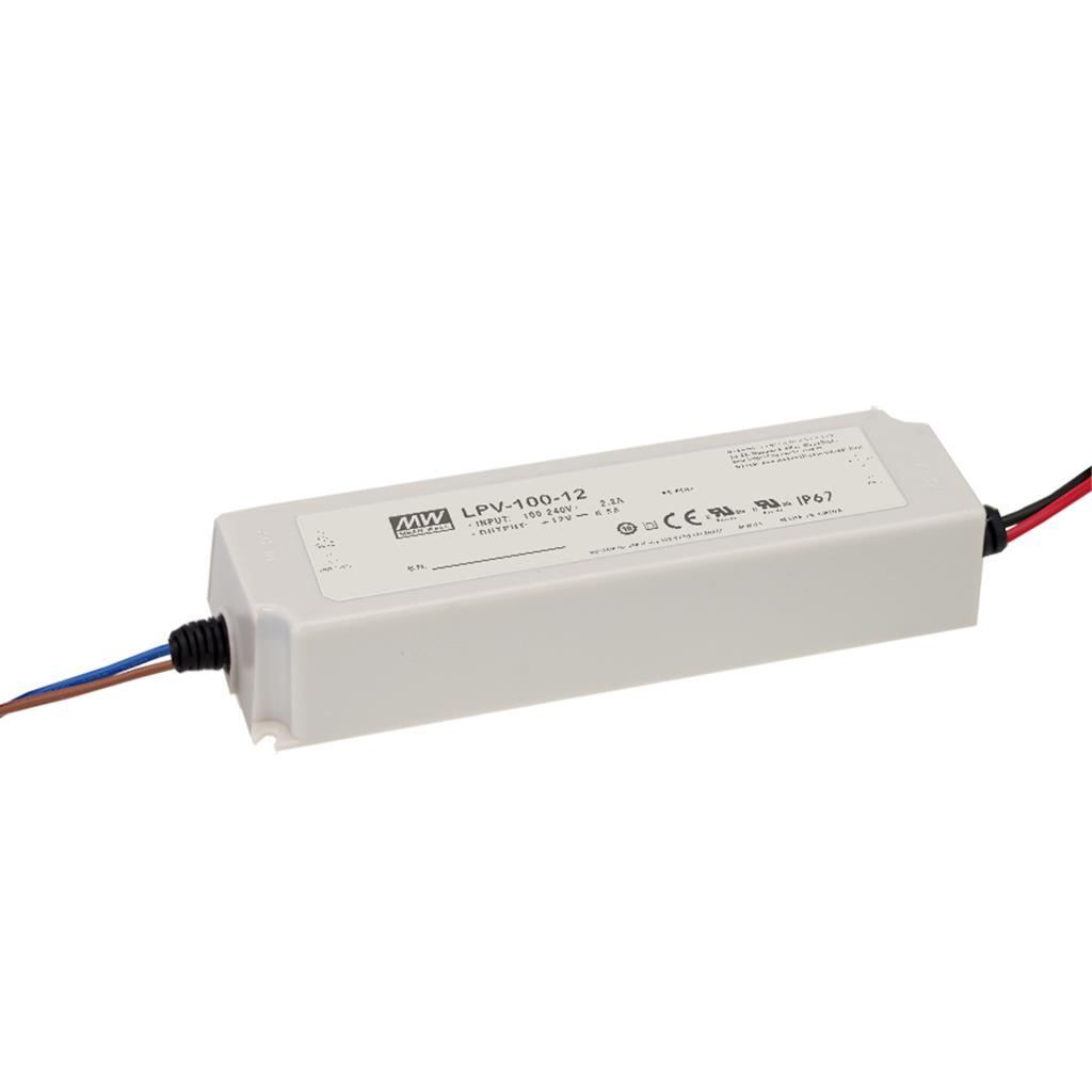 MEAN WELL LPV-100-5 AC-DC Single output LED driver Constant Voltage (CV); Output 5Vdc at 12A; cable output