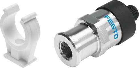 Festo 8000101 pressure transmitter SPTW-B11R-G14-A-M12 Authorisation: (* RCM Mark, * c UL us - Listed (OL)), CE mark (see declaration of conformity): to EU directive for EMC, Materials note: (* Contains PWIS substances, * Conforms to RoHS), Measured variable: Relative 