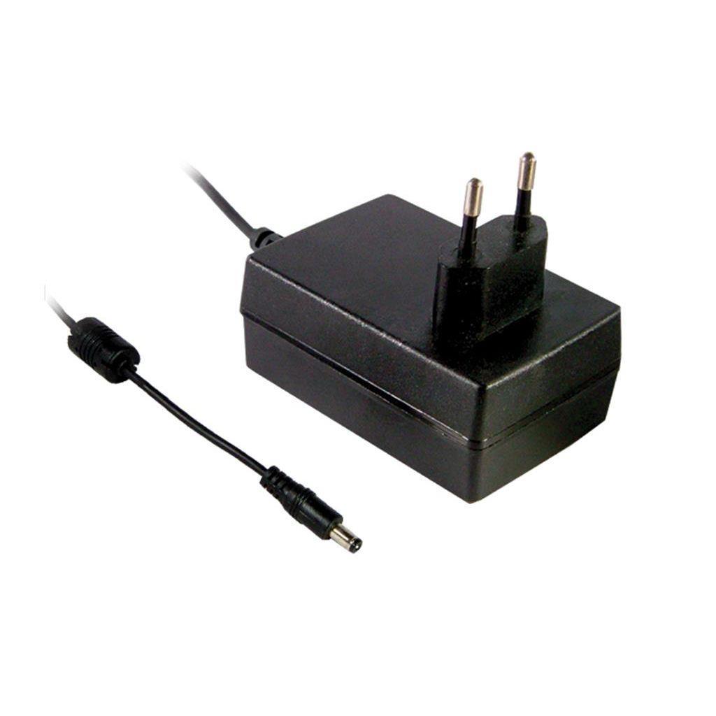 MEAN WELL GSM36E48-P1J AC-DC Medical wall mount adaptor; Output 48Vdc at 0.75A; 2 pin Euro plug; EN60601 2xMOPP