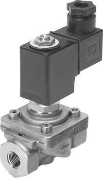 Festo 1492118 solenoid valve VZWF-B-L-M22C-G14-135-1P4-10-R1 force pilot operated, G1/4" connection. Design structure: (* Diaphragm valve, * forced), Type of actuation: electrical, Sealing principle: soft, Assembly position: Magnet standing, Mounting type: Line install