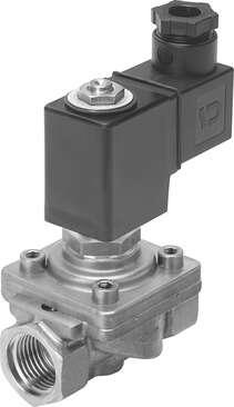 Festo 1492216 solenoid valve VZWF-B-L-M22C-G12-135-2AP4-10-R1 force pilot operated, G1/2" connection. Design structure: (* Diaphragm valve, * forced), Type of actuation: electrical, Sealing principle: soft, Assembly position: Magnet standing, Mounting type: Line instal
