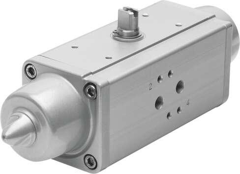 Festo 533489 semi-rotary drive DAPS-0480-090-RS2-F14 Single-acting, air connection as per VDI/VDE 3845, Namur valves can be directly flange-mounted Size of actuator: 0480, Flange hole pattern: F14, Swivel angle: 90 deg, End-position adjustment range at 0°: -1 - 9 deg,