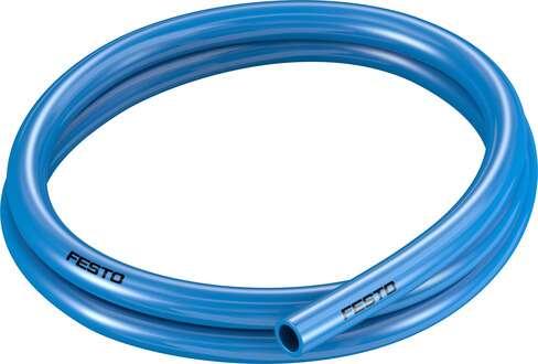 Festo 159672 plastic tubing PUN-16X2,5-BL Standard O.D tubing, for QS plug connectors, CN and CK polyurethane fittings (not approved for use in the food industry). Outside diameter: 16 mm, Bending radius relevant for flow rate: 88 mm, Inside diameter: 11 mm, Min. bend