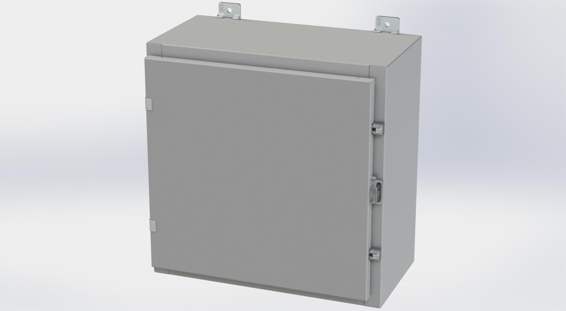 Saginaw Control SCE-20H2010LP Nema 4 LP Enclosure, Height:20.00", Width:20.00", Depth:10.00", ANSI-61 gray powder coating inside and out. Optional panels are powder coated white.