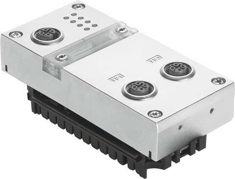 Festo 8110369 interface CPX-FB43 Dimensions W x L x H: (* (including interlinking block), * 50 mm x 107 mm x 50 mm), Fieldbus interface: 2x socket, M12x1, 4-pin, D-coded, Device-specific diagnostics: (* Channel and module-oriented diagnostics, * Undervoltage modules, *