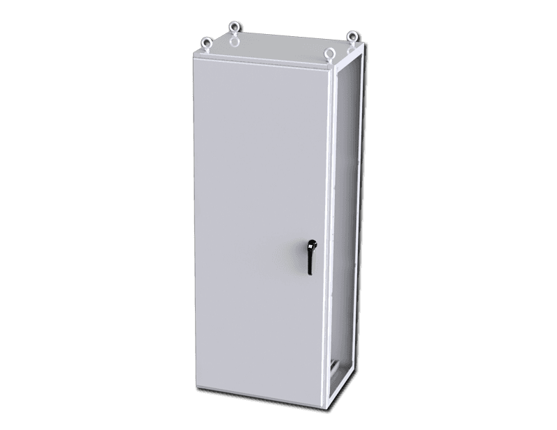 Saginaw Control SCE-S200806LG 1DR IMS Enclosure, Height:78.74", Width:31.50", Depth:22.00", Powder coated RAL 7035 gray inside and out.