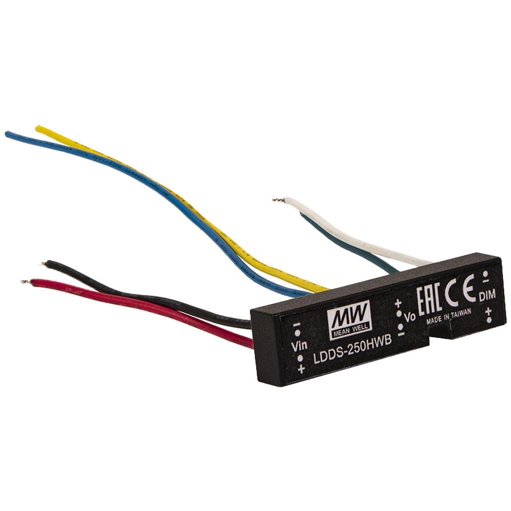 MEAN WELL LDDS-500HW DC-DC Step down LED driver Constant Current (CC); Wide Input 12-56Vdc; Output 2-45Vdc at 0.5A; Wire style; remote ON/OFF