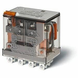 Finder 56.34.9.012.0040 Miniature electromechanical plug-in power relay with mechanical indicator - Finder (56 series) - Control coil voltage 12Vdc - 4 poles (4P) - 4C/O / 4PDT (4 Pole Double Throw) contact - Rated current 12A (250Vac; AC-1) / 12A (30Vdc; DC-1) - Rated switching