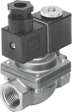 Festo 1489981 solenoid valve VZWP-L-M22C-N38-130-2AP4-40 Servo-controlled, with piston, NPT3/8" connection. Design structure: Pilot-actuated piston poppet valve, Type of actuation: electrical, Sealing principle: soft, Assembly position: Coil preferably on top, Mounting