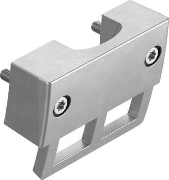 Festo 8114689 Shield clamp CAMA-C6-SK-S4 Size: 4, Product weight: 78 g, Materials note: Conforms to RoHS, Material housing: Aluminium die cast, Material screws: Steel