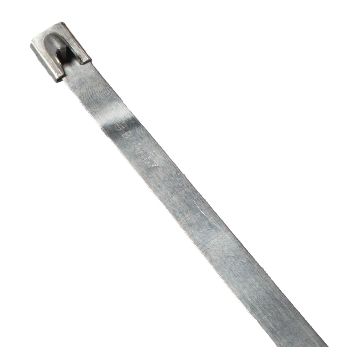 Hubbell CTSS900300304L Uncoated stainless steel cable ties 304 grade, Tensile strength: 920 Lb, 11.81" L, 0.62" W, 3.00" Bundle Dia.  ; Smooth, rounded edges help ensure safe, efficient handling ; Ergonomically designed installation tools consistently tensions and cuts off ties