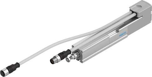 Festo 1476417 electric cylinder EPCO-16-100-3P-ST-E Mechanical linear drive with piston rod and fixed stepper motor. Size: 16, Stroke: 100 mm, Stroke reserve: 0 mm, Piston rod thread: M6, Reversing backlash: 0,1 mm