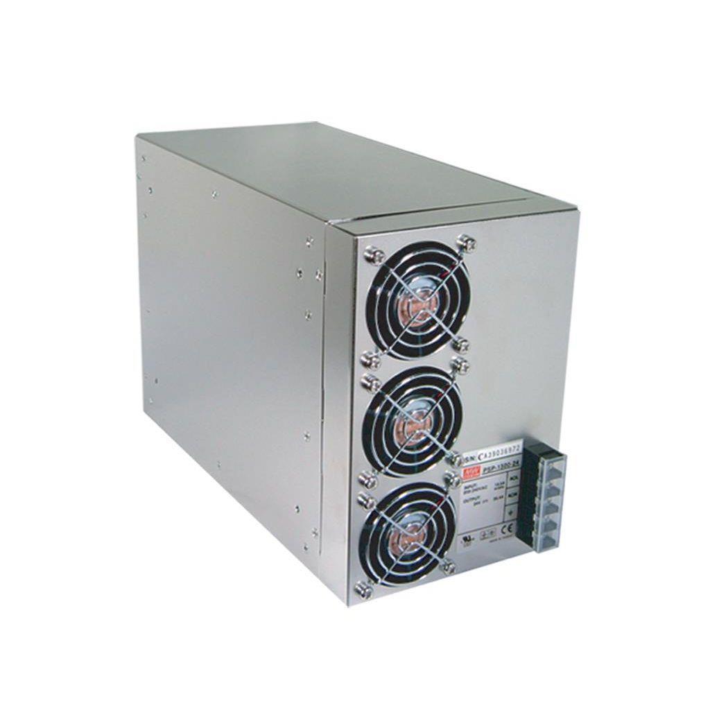 MEAN WELL PSP-1500-24 AC-DC Single output Enclosed power supply; Output 24Vdc at 56.4A; PFC + parallel; PSP-1500-24 is succeeded by RSP-1600-24.