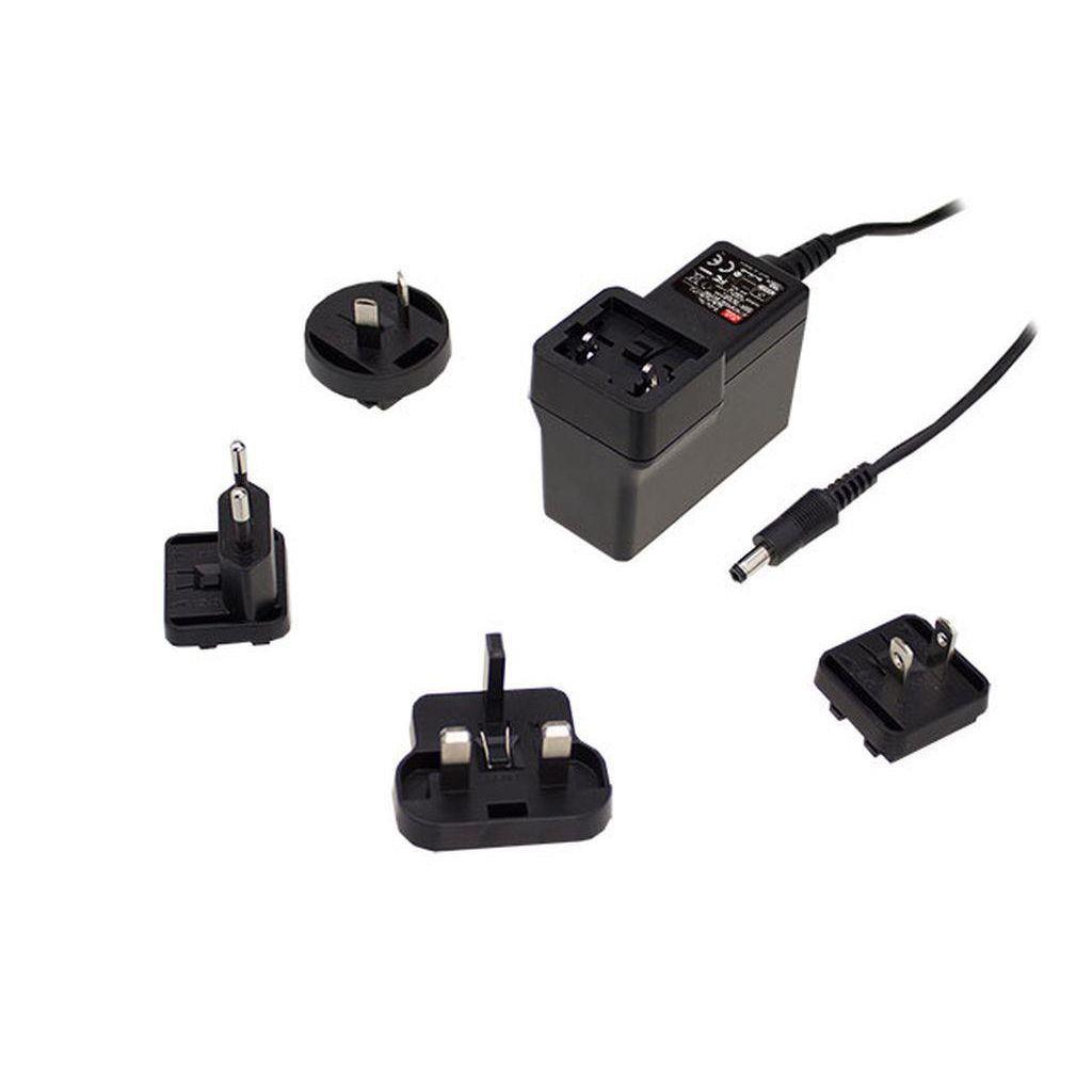 MEAN WELL GEM40I09-P1J AC-DC Wall mount medical adaptor; 9Vdc at 4A; 2xMOPP; Interchangable AC plugs are not included and must be ordered seperately