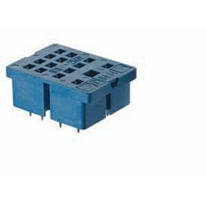 Finder 94.14SMA Plug-in PCB socket with metallic retaining / release clip - Finder - Rated current 10A - Solder pin connections - PCB mounting - Blue color - IP20