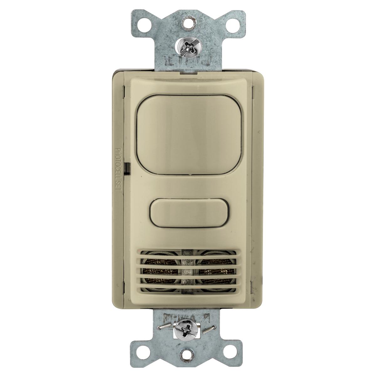 Hubbell AD2241I1 Vacancy Sensors, Wall Switch, AdaptiveDual Technology, 1 Circuit, 24V DC, Ivory 