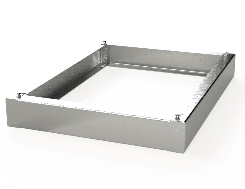 Saginaw Control SCE-P2432SSWS Base, Work Station Plinth (Bolt Together), Height:4.00", Width:32.25", Depth:24.25", Type 304 Stainless Steel, #4 Brushed Finish
